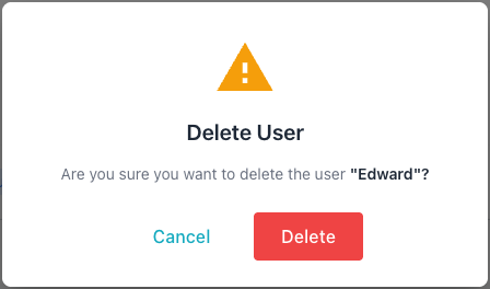Deleting a user